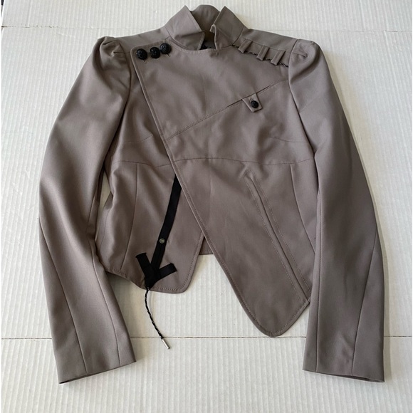 Vintage Diesel Evening Woman’s Wool Asymmetrical Military Style Jacket Size S - Picture 14 of 16